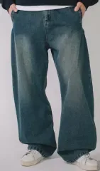 マーカーサイト サイドタック ワイドデニムパンツ L(ユニセックス/新品)