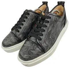 未使用品【ルブタン】本物 Louboutin 靴 28cm アドロンジュニア スニーカー CL総柄 カジュアルシューズ Adolon Junior メンズ 伊製 43