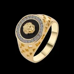【R092】リング メンズ レディース 指輪 アクセサリー ファッション お洒落 ゴールド シルバー ライオン 20号