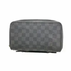 【6kd3631】ルイヴィトン 長財布 ダミエ・グラフィット ジッピーXL N41503 ブラック グレー【中古】メンズ