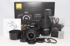 Nikon D5500 ダブルズームキット(18-55/55-300)ブラック 2416万画素 レンズにカビあり