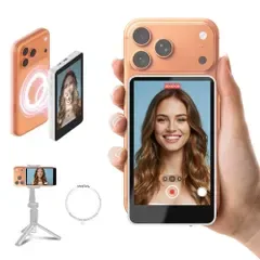 SYNCO XView M4 白 自撮りモニター iPhone/Android対応 Vlog/ライブ配信/動画撮影/旅行ブログ 操作簡単 軽量e 5524fda5