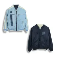 DIESEL (MEN - S) リバーシブル ナイロン ヴィンテージ パッチ ロゴ ジップアップ ジャケット