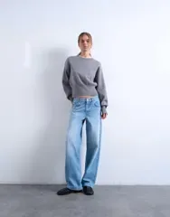 トップショップ レディース ボトムス デニムパンツ ローライズ ジーンズ Topshop Cinch low rise baggy jeans in bleach