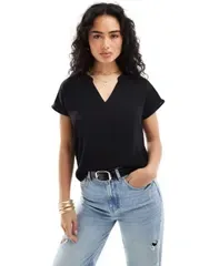 ジェイディーワイ レディース トップス シャツ Vネック ブラウス JDY v neck short sleeve blouse Black ブラック
