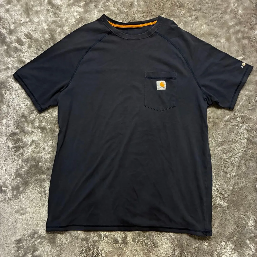 Carhartt ポケットTシャツ L 黒 ラグラン ワーク 古着
