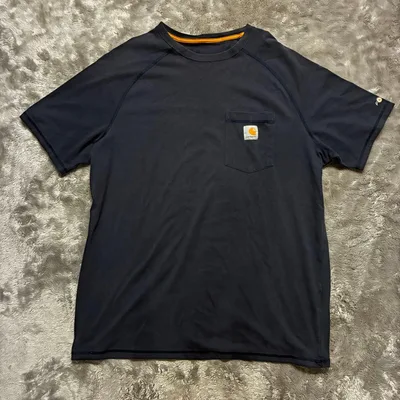 Carhartt ポケットTシャツ L 黒 ラグラン ワーク 古着