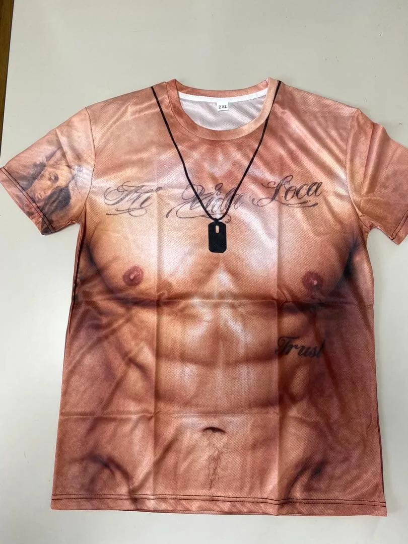 筋肉プリント Tシャツ メンズ 新品