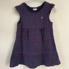 HusHusH ドット柄 半袖ワンピース 130cm 重ね着に