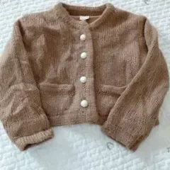 petit main パールボタン カーディガン M