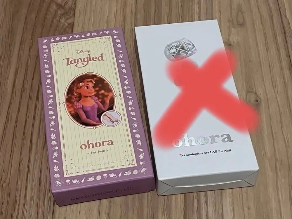 新品未使用 ohora ペディキュア ディズニー ラプンツェル フット