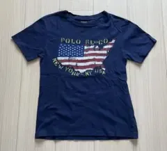 Polo Ralph Lauren アメリカ国旗 Tシャツ ネイビー 140cm