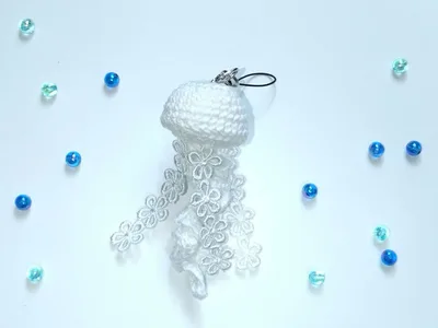 【ハンドメイド】クラゲのあみぐるみストラップ