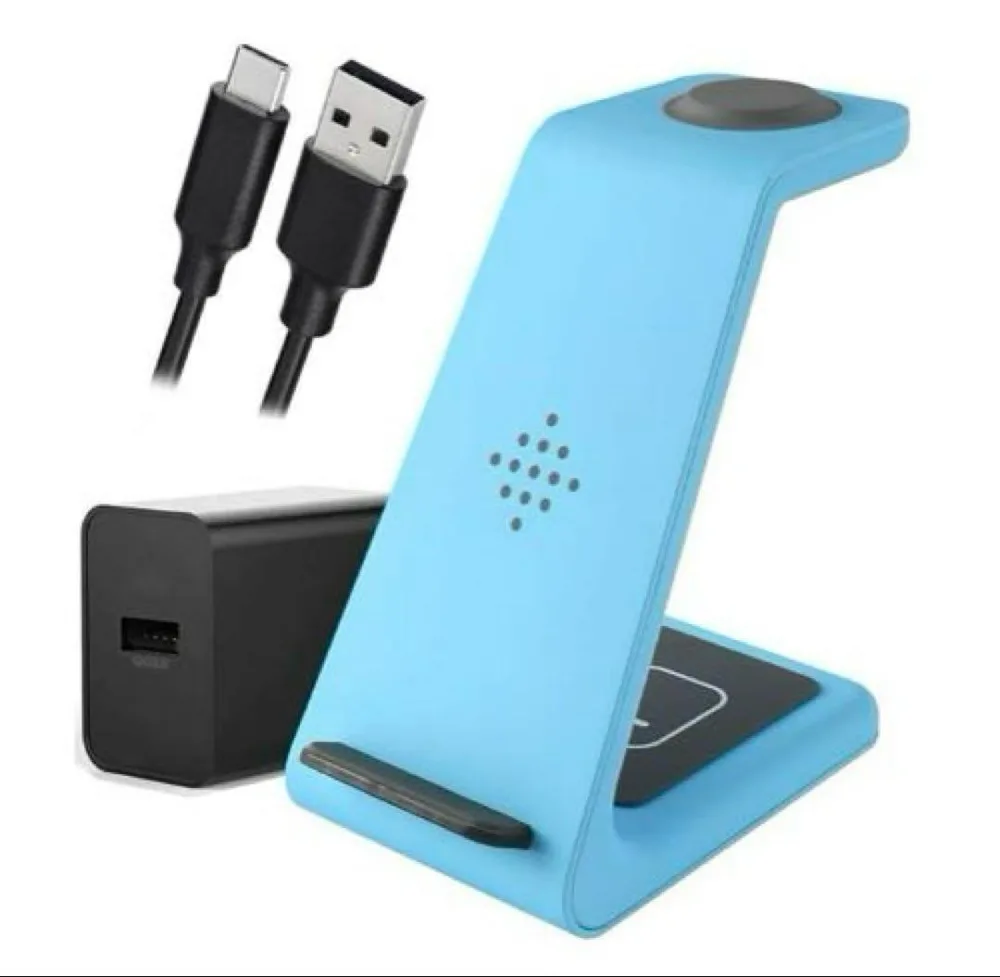 ★ ワイヤレス充電器 おくだけ充電 3-in-1 QC3.0アダプター