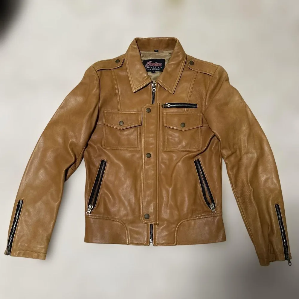 Indian Motorcycle レザージャケット キャメル M