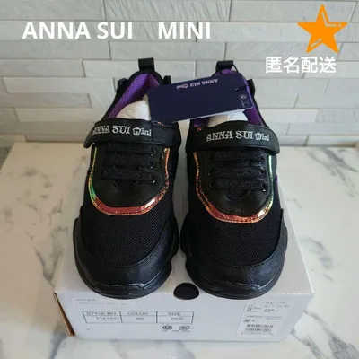新品タグ付き☆ANNA SUI MINI☆アナスイミニ☆スニーカー☆黒☆20cm
