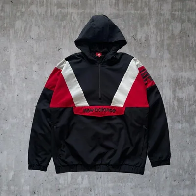 【美品】new balance ハーフジップ ナイロンジャケット プルオーバー