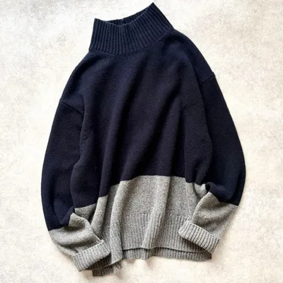 United Arrows ユナイテッドアローズ ウールカシミヤバイカラーニット