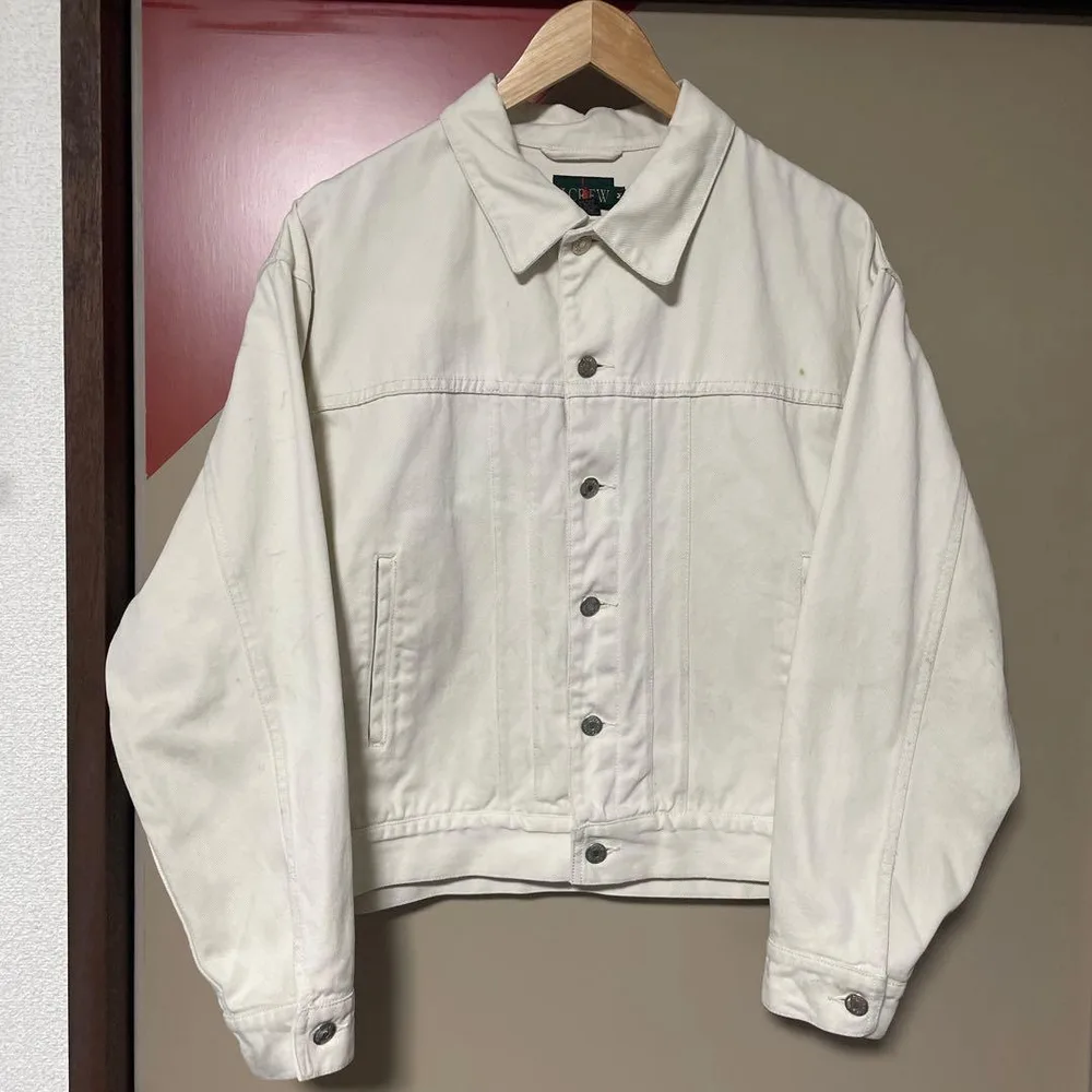 90's J.CREW trucker 巨人タグ