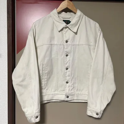 90's J.CREW trucker 巨人タグ