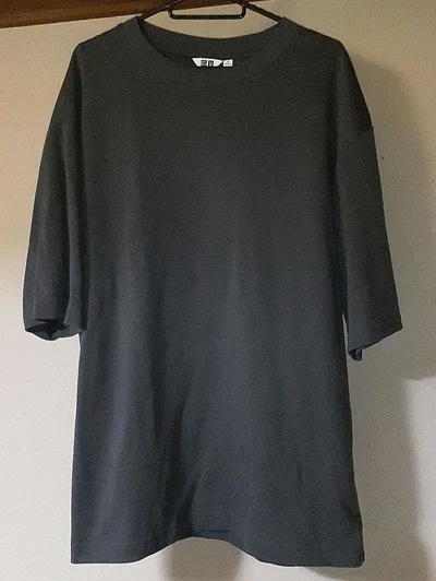 UNIQLO U エアリズムコットンオーバーサイズTシャツ XL グレー