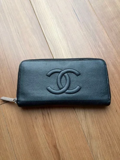 CHANEL 長財布 ラウンドファスナー ブラック