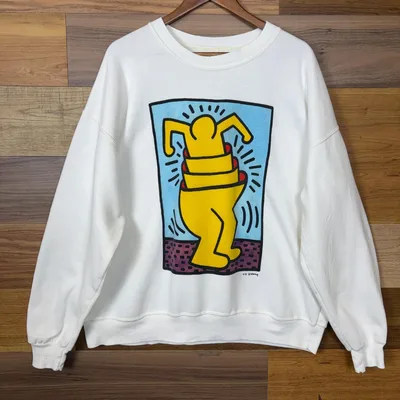 90s Keith Haring キースヘリング ポップアート スウェット 古着