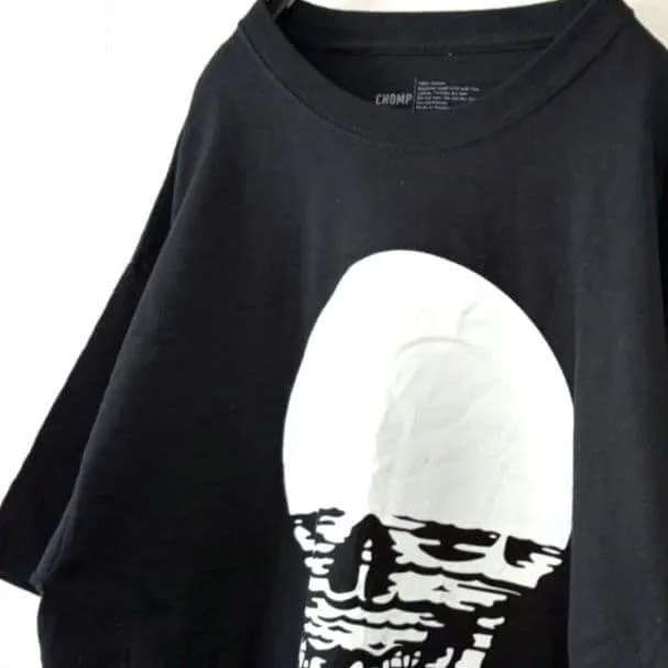 CHOMP スカル サンセット Tシャツ L ブラック 黒 古着