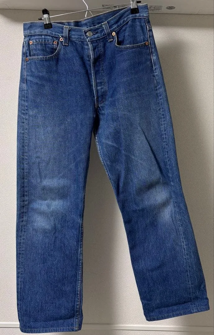 【USA製】90s Levi's 501 W31 縦落ち ボタン裏552