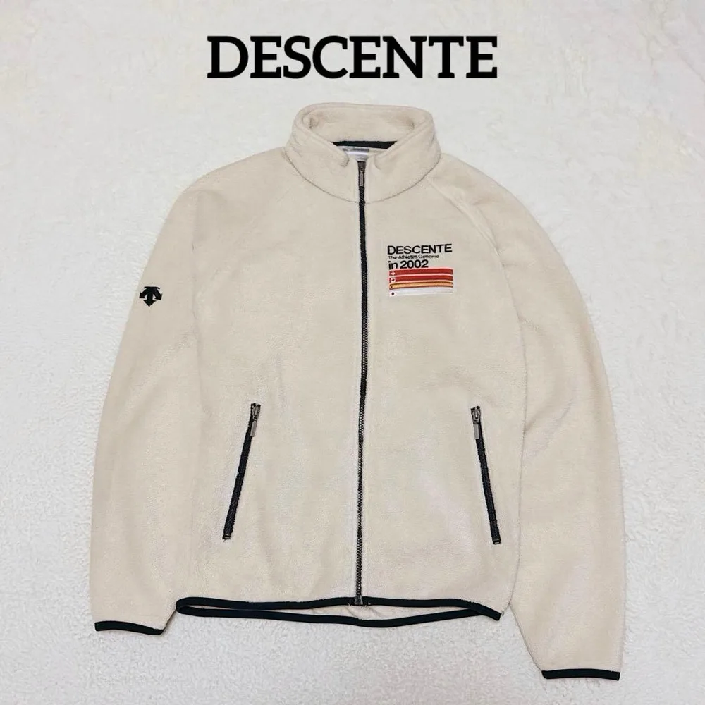 希少 DESCENTE デサント 2002 フリースジャケット 五輪 刺繍