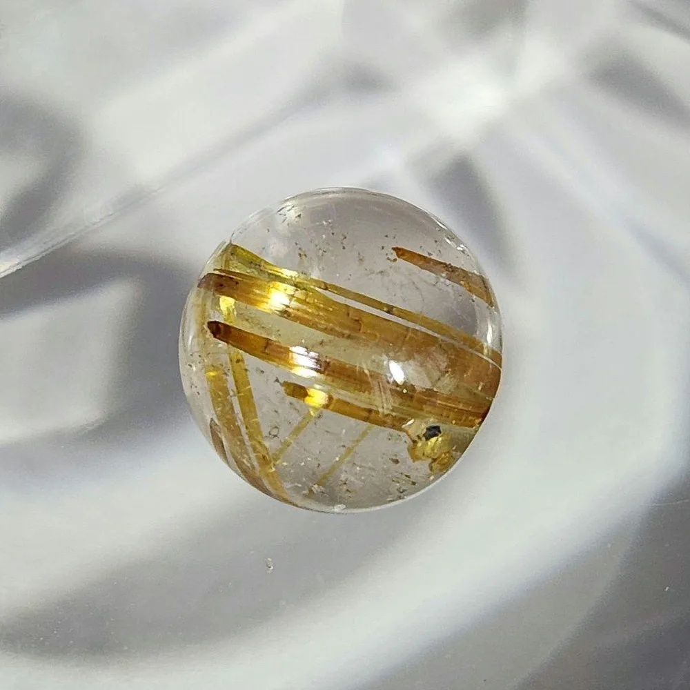 天然石 ルチル クォーツ 1粒 A91z 粒売り 8.2mm