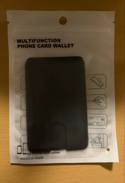 スマホ用 カードウォレット 貼り付けタイプ ブラック