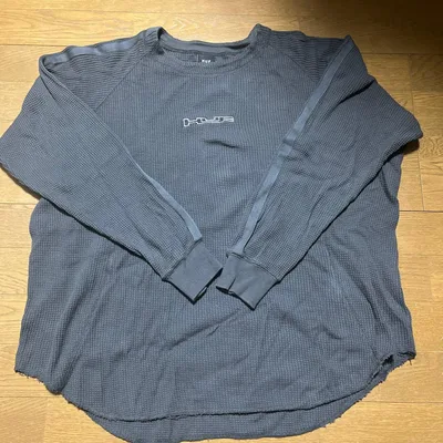 HUF ワッフル クルーネック スウェット グレー L