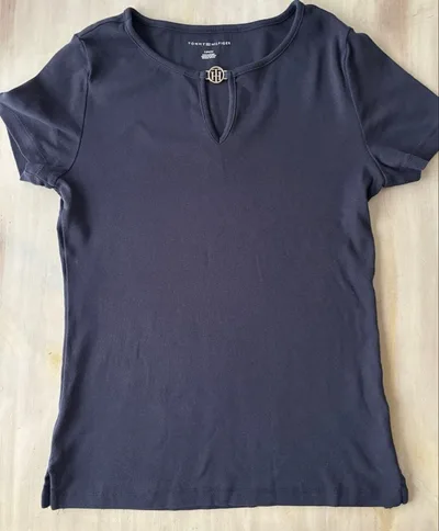 TOMMY HILFIGER 半袖 Tシャツ ネイビー S(USED)