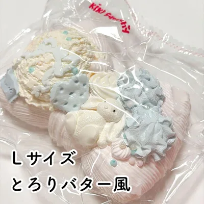 KIKIsquishy Lサイズ うさぎリボン とろりバター風
