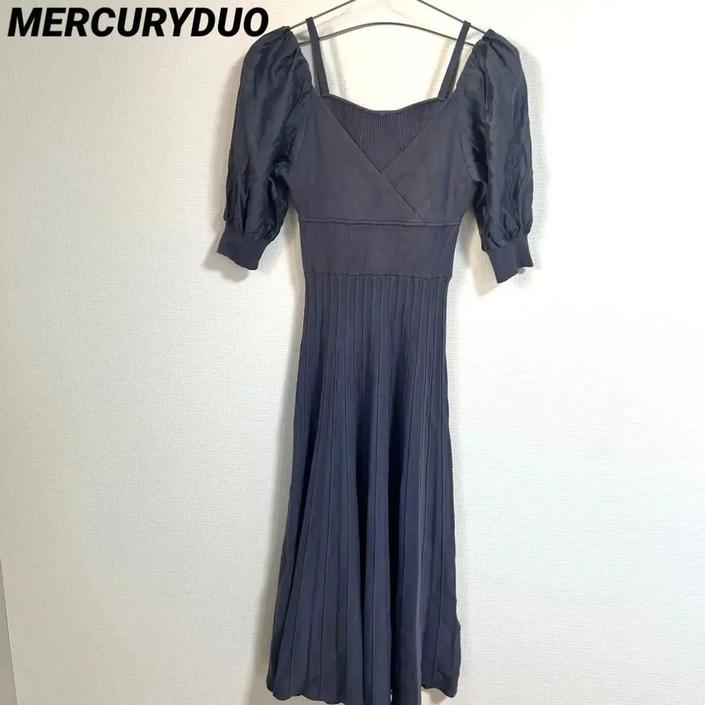 MERCURYDUOマーキュリーデュオ 3WAY異素材ドッキングニットワンピース