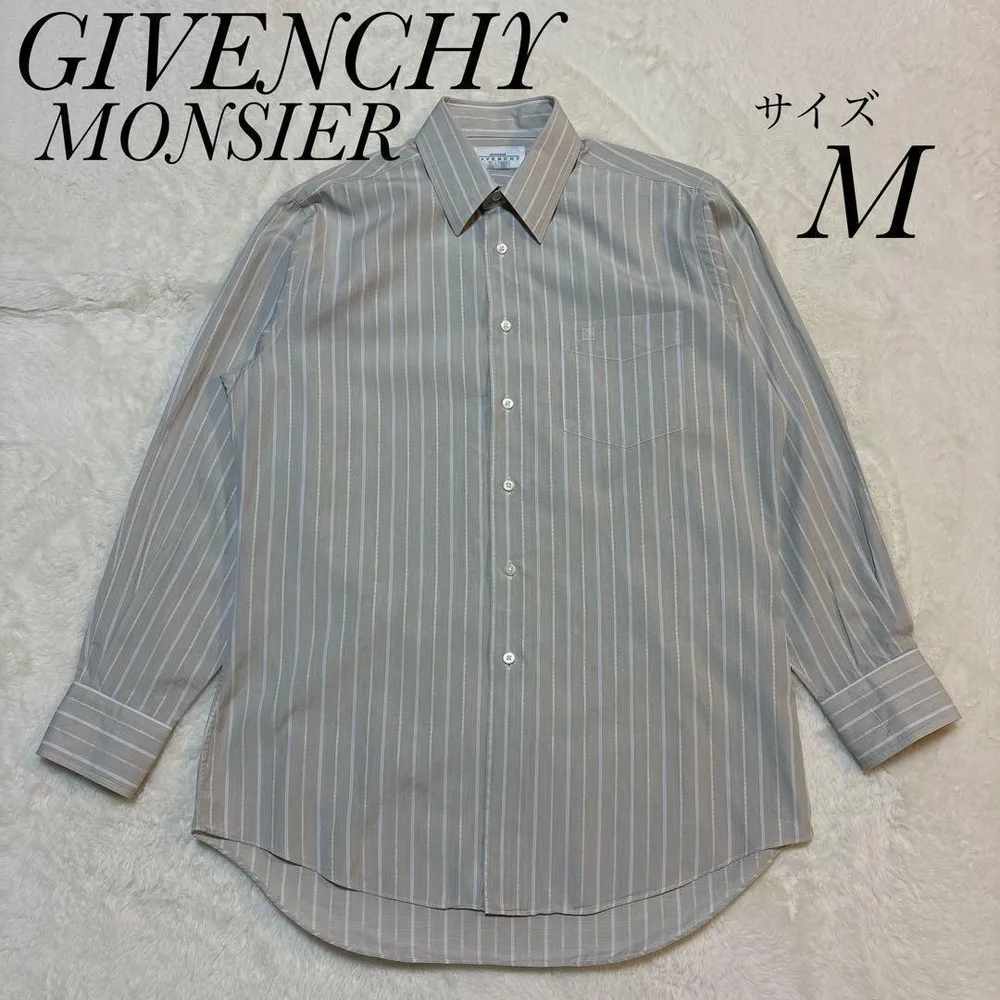 MONSIER GIVENCHY ストライプ長袖シャツ サイズM コットンシャツ