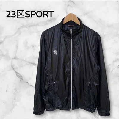 【人気】23区SPORT ナイロンジャケット L相当 ブラック ゴルフ メンズ