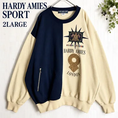 HARDY AMIES SPORT 2L ビッグシルエット 刺繍 スウェット