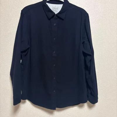 無印良品 長袖シャツ ブラック L