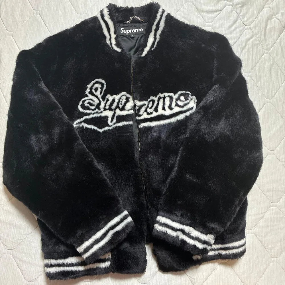 Supreme フェイクファー ボンバージャケット XL