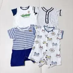 西松屋 60〜70サイズ 半袖カバーオール4点セット