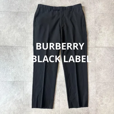 バーバリーブラックレーベルBURBERRY スーツ スラックスパンツ ウール 黒