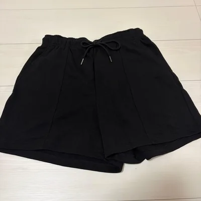 GU ジーユー リブイージーショートパンツ ブラック レディース Sサイズ