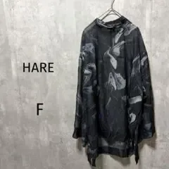 【HARE/ハレ】メルトフラワーシアービッグプルオーバー ブラウス 長袖シャツF