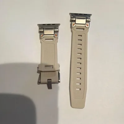 Apple Watch用 シリコンバンド 白(クリーム)