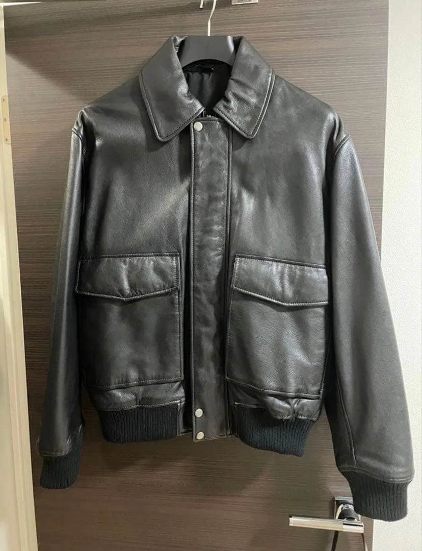 ZARA ザラ ポケットレザージャケット リアルレザー
