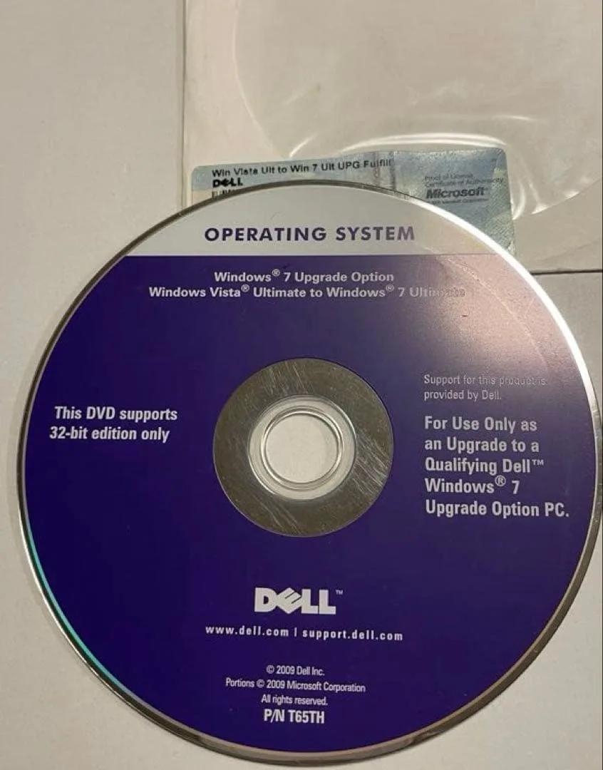 DELL Windows 7 Upgrade DVD 2枚セット