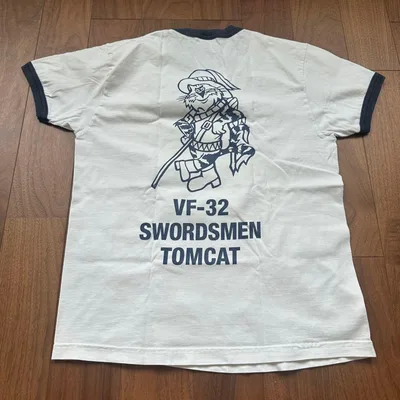 BUZZ RICKSON プリント リンガーTシャツ xsmall 34-36