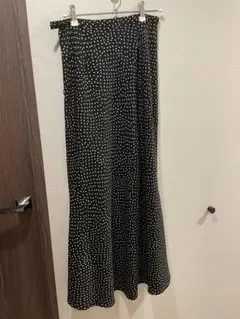 todayful ロングスカート ブラック ドット